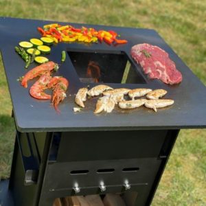 Plancha Grill mit Platte und Regenplatte Premium Line