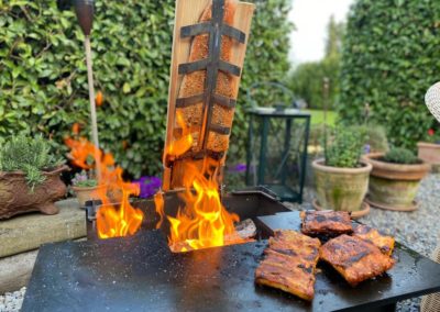 Flammlachs auf Plancha Grill