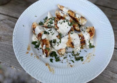 Flammlachs auf Plancha Grill